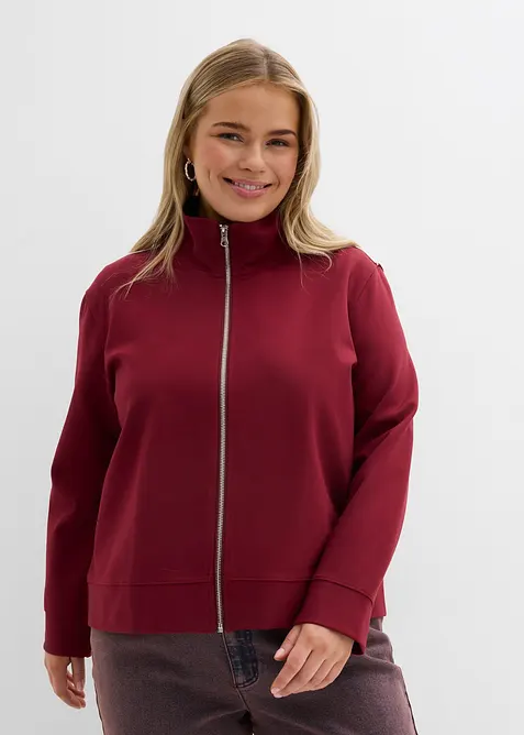 Sweat zipp&eacute; en Punto di Roma confortable, bonprix