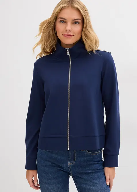 Sweat zipp&eacute; en Punto di Roma confortable, bonprix