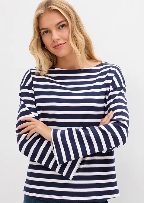 T-shirt manches longues 100% coton, bonprix