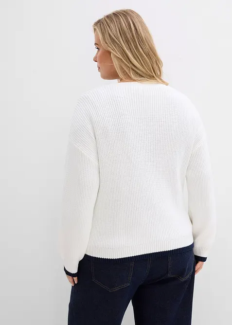 Pull en viscose m&eacute;lang&eacute;e, bonprix