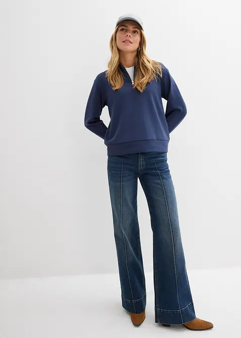 Sweat-shirt doux en mati&egrave;re n&eacute;opr&egrave;ne, bonprix