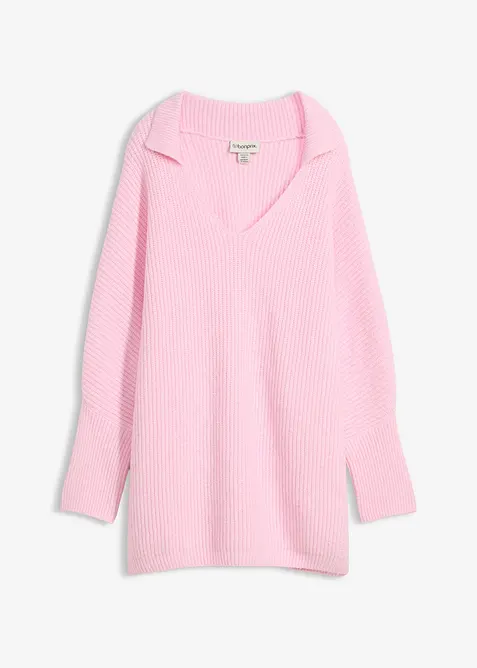 Pull oversize &agrave; col polo, bonprix