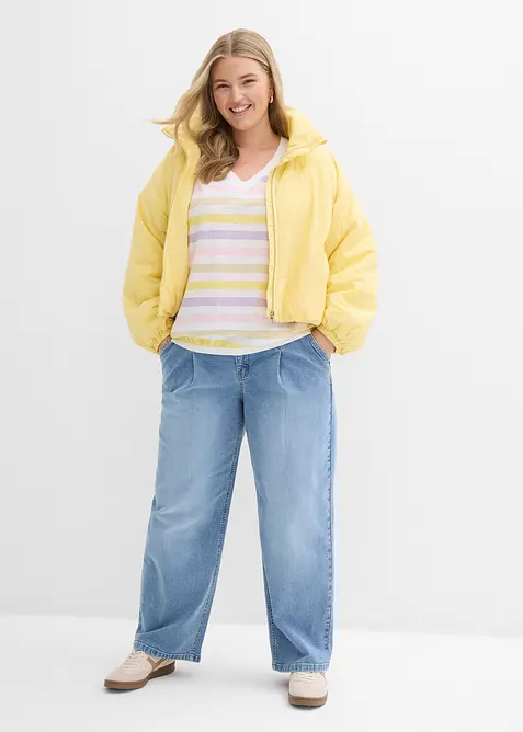 T-shirt en coton flamm&eacute;, manches 3/4, bonprix