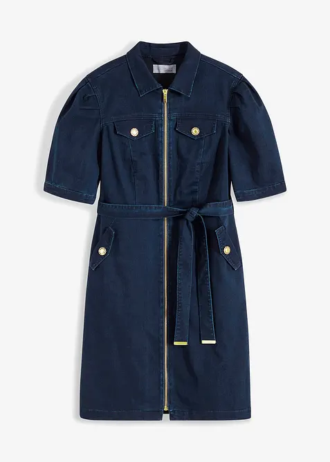 Robe en jean avec fermeture zipp&eacute;e, bonprix