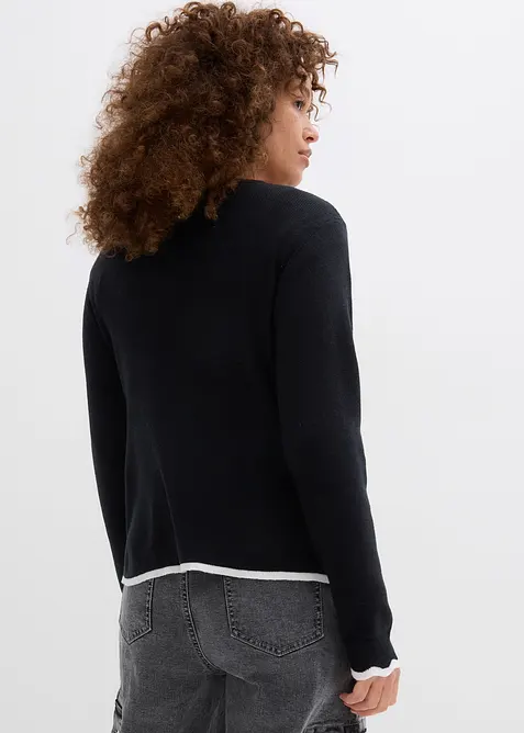 T-shirt en maille &agrave; base contrastante, bonprix