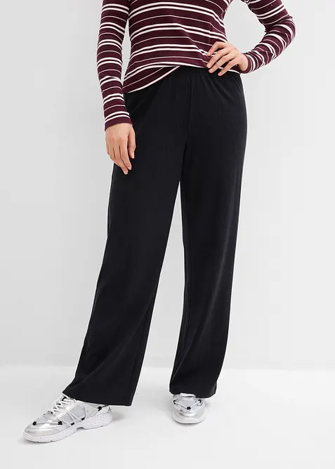 Lot de 2&nbsp;pantalons en jersey c&ocirc;tel&eacute;, bonprix