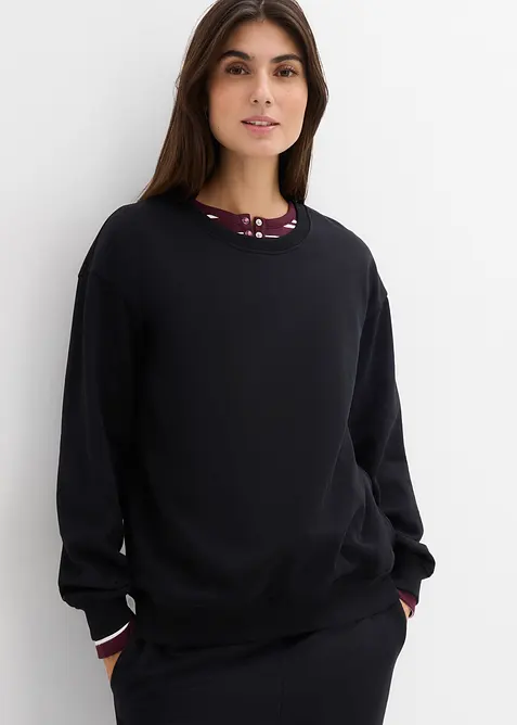 Sweat-shirt de grossesse et d&rsquo;allaitement 100% coton, bonprix