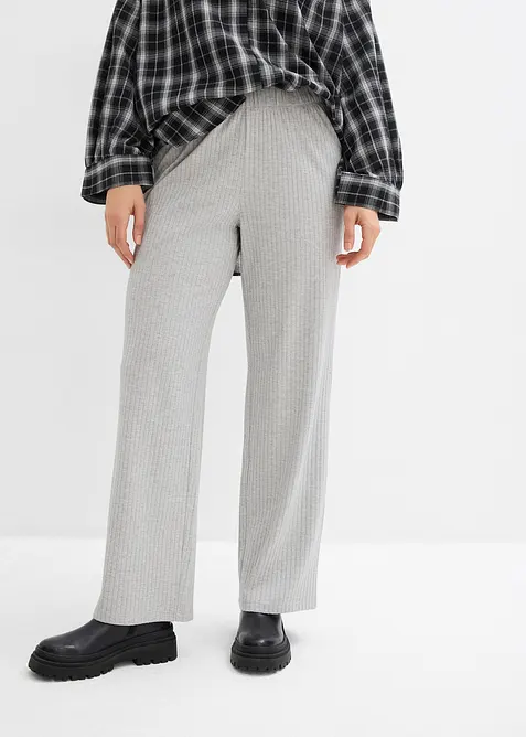 Lot de 2&nbsp;pantalons en jersey c&ocirc;tel&eacute;, bonprix