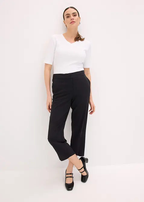 Pantalon 3/4 fusel&eacute; et fendu en bas, bonprix