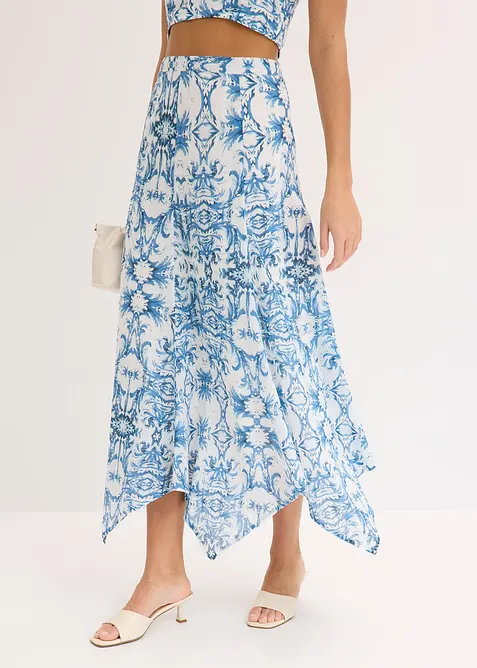 Jupe longue &agrave; pointes, bonprix