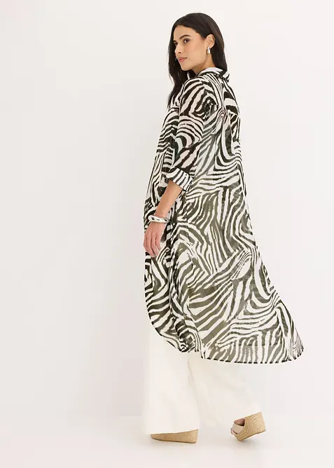 Chemisier long en cr&ecirc;pe, bonprix