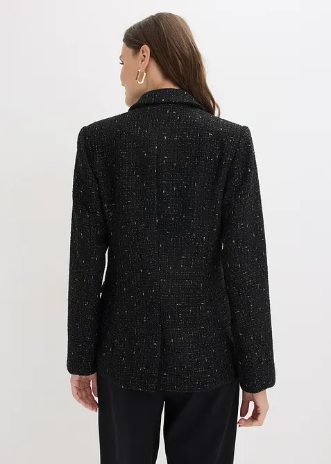 Blazer en maille bouclette &agrave; boutonnage double, bonprix