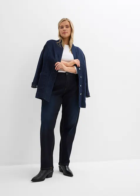 Jean Barrel, taille mi-haute, extensible, bonprix