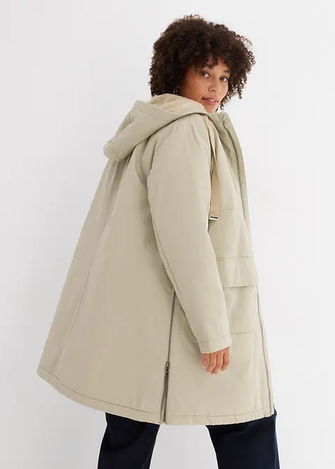 Parka d&rsquo;hiver rembourr&eacute;e &agrave; capuche doubl&eacute;e sherpa, bonprix