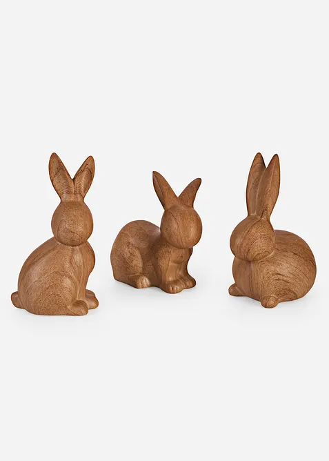 Lot de 3 lapins d&eacute;co, bonprix
