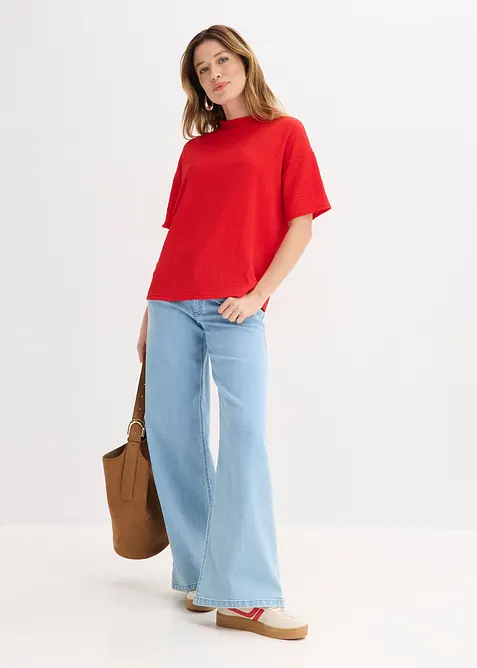 T-shirt en cr&ecirc;pe textur&eacute;, bonprix