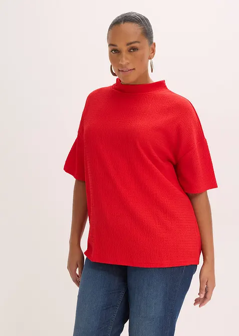 T-shirt en cr&ecirc;pe textur&eacute;, bonprix