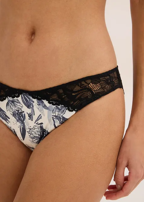 Slip en satin imprim&eacute;, bonprix