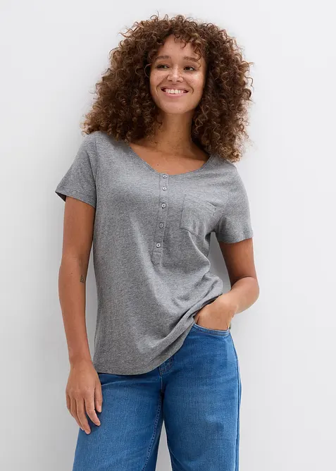 T-shirt en coton et viscose, bonprix