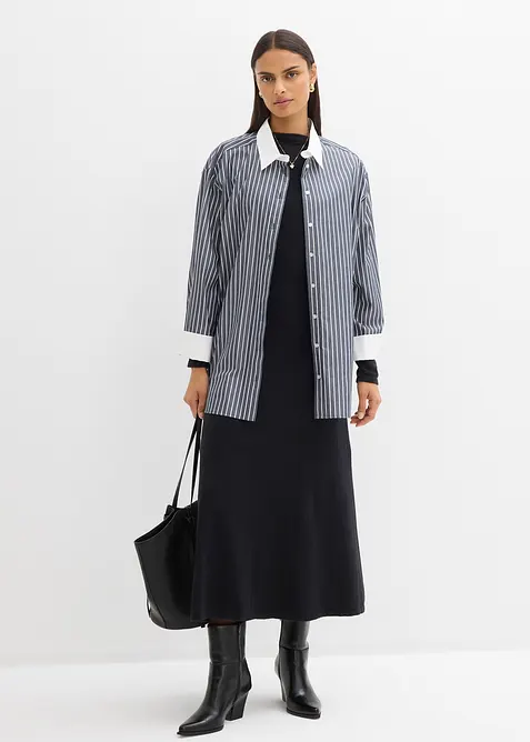 Robe longue en maille fine avec cachemire, bonprix