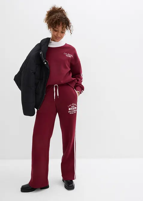 Pantalon de jogging doux en coton m&eacute;lang&eacute;, bonprix