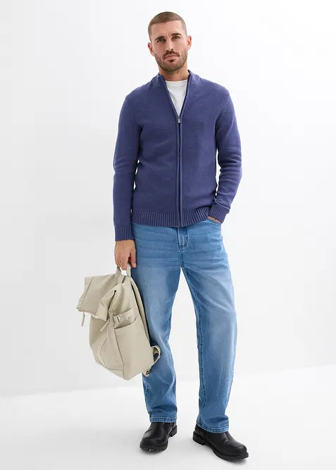 Gilet en fine maille 100% coton, bonprix