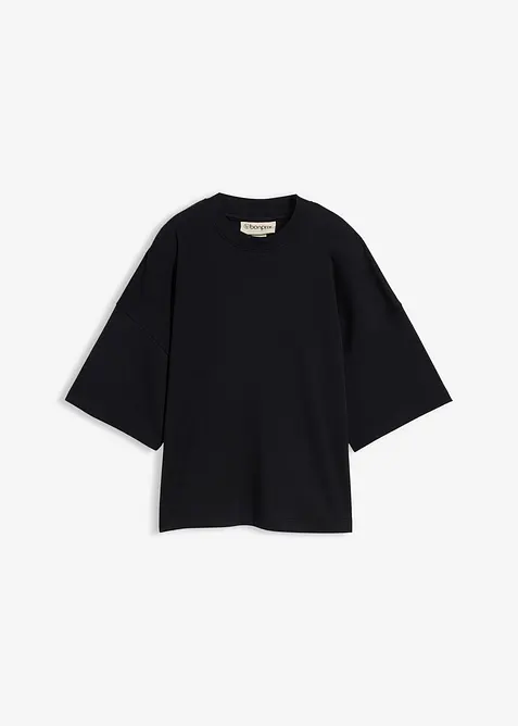 T-shirt court et oversize en coton &eacute;pais, bonprix