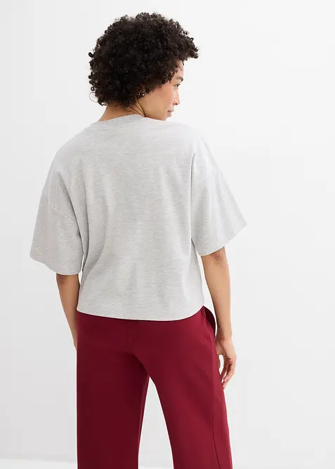 T-shirt court et oversize en coton &eacute;pais, bonprix