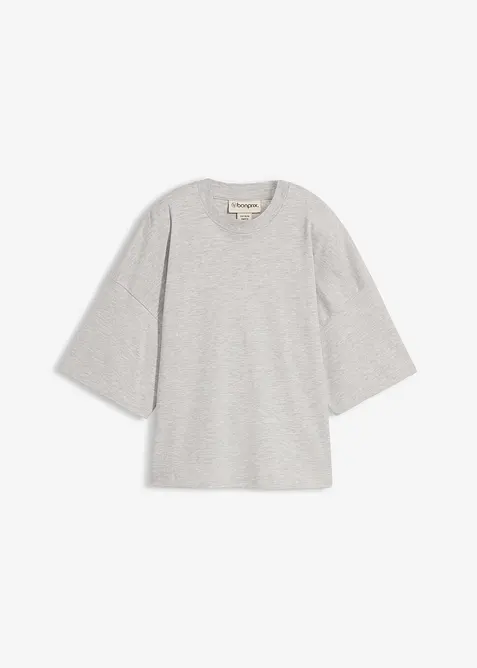 T-shirt court et oversize en coton &eacute;pais, bonprix