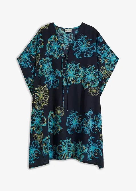 Tunique de plage transparente &agrave; col V, bonprix