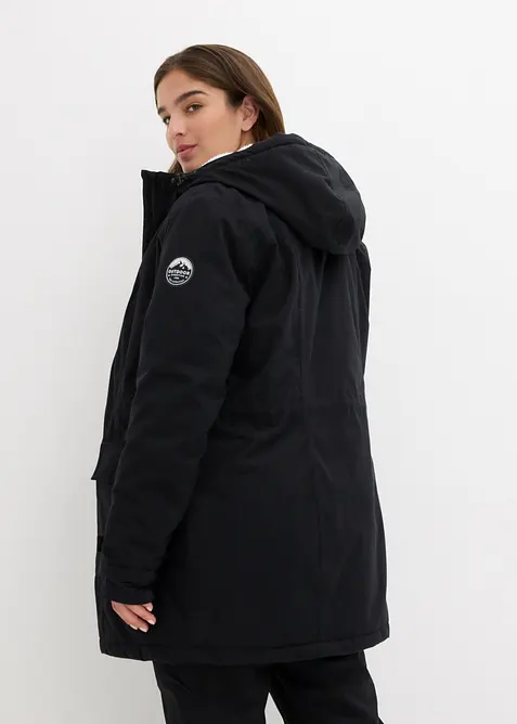 Parka imperm&eacute;able avec polaire peluche dans la capuche, bonprix