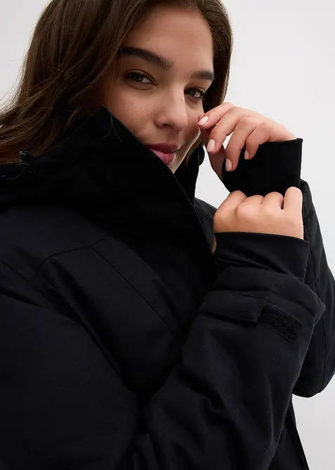 Parka imperm&eacute;able avec polaire peluche dans la capuche, bonprix