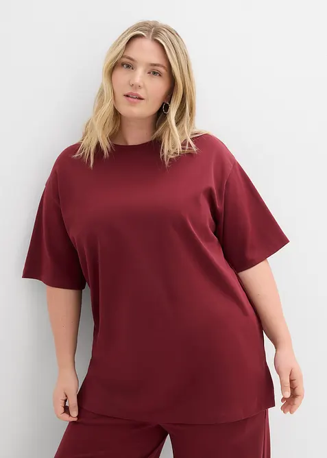 T-shirt long en interlock, bonprix
