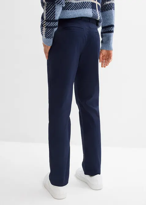 Pantalon chino regular avec ceinture, taille &eacute;lastiqu&eacute;e, droit, bonprix
