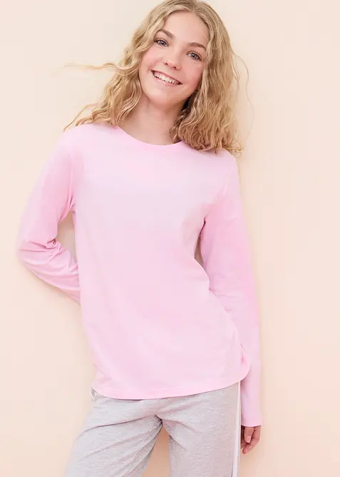 Lot de 5 T-shirts manches longues 100% coton, bonprix