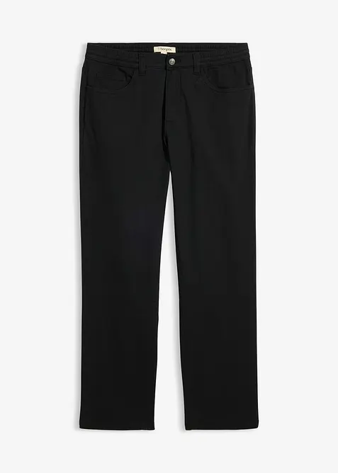 Pantalon extensible loose &agrave; taille &eacute;lastiqu&eacute;e, droit, bonprix