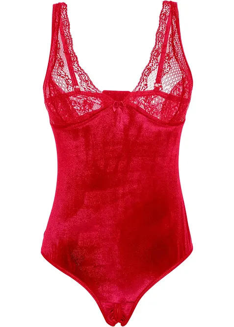 Body en velours ouvert, bonprix