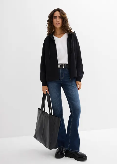 Sweat zipp&eacute; 100% coton, bonprix