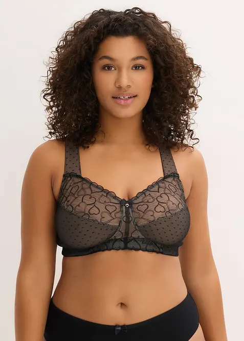 Soutien-gorge grand maintien sans armatures, bretelles rembourr&eacute;es, bonprix