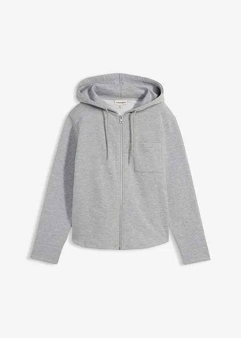 Sweat zipp&eacute; &agrave; capuche avec polyester recycl&eacute;, bonprix