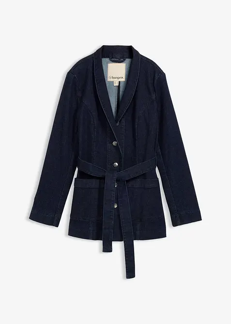Veste en jean avec ceinture, bonprix