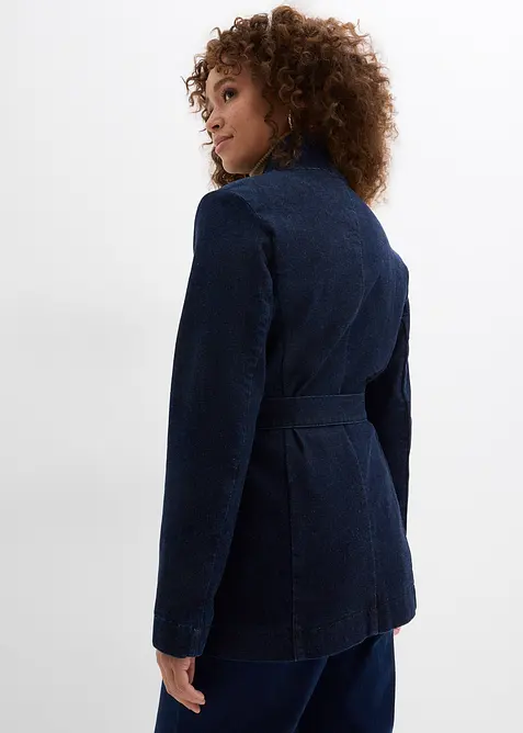 Veste en jean avec ceinture, bonprix