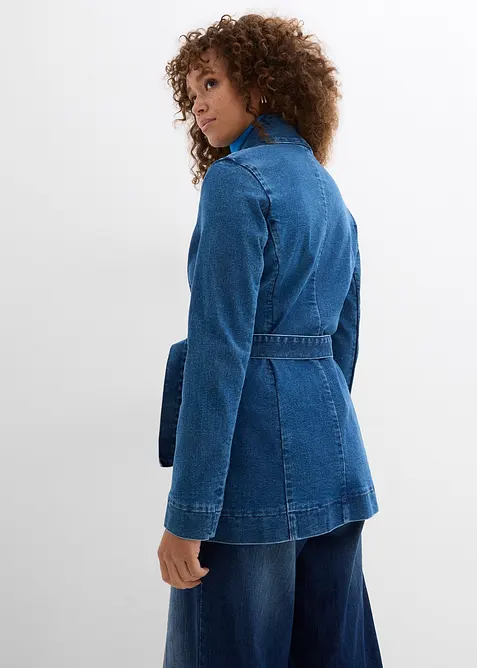 Veste en jean avec ceinture, bonprix