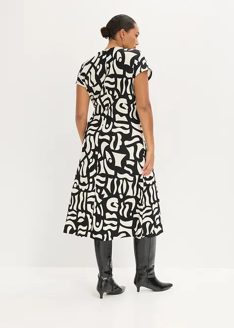 Robe midi en jersey textur&eacute;, bonprix