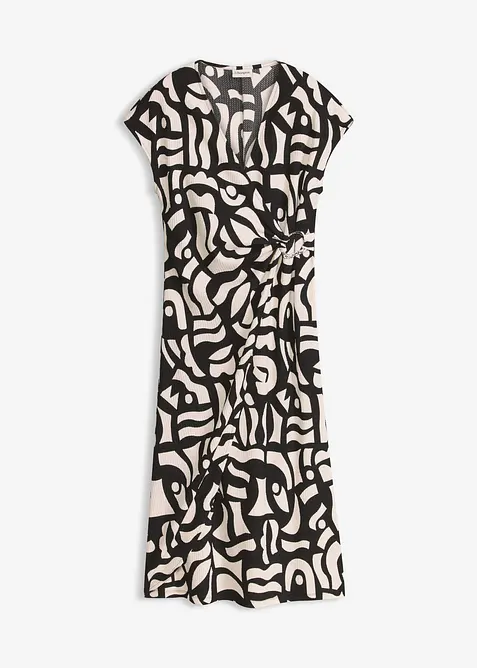 Robe midi en jersey textur&eacute;, bonprix