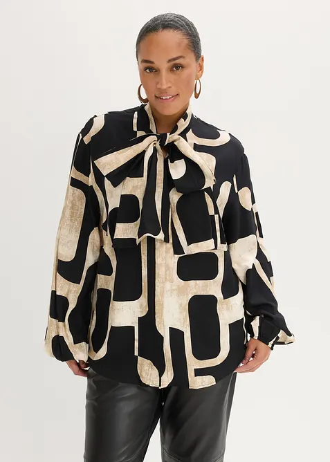 Chemisier en viscose fluide &agrave; lavalli&egrave;re, bonprix