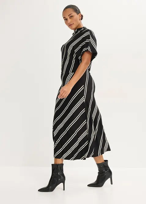 Robe midi en mati&egrave;re douce, bonprix