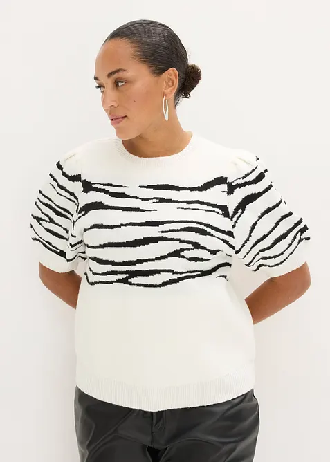 Pull &agrave; manches bouffantes, bonprix