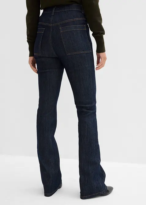 Jean bootcut taille haute &eacute;lastiqu&eacute;e, bonprix