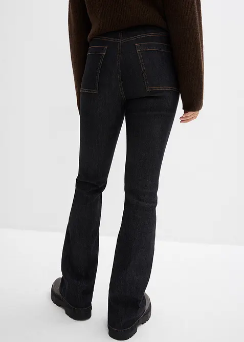 Jean bootcut taille haute &eacute;lastiqu&eacute;e, bonprix